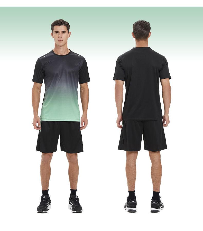 Herren Schnelltrocknendes Atmungsaktives Sportbekleidungsset - Kurzarm-T-Shirt & Lässige Trainingsshorts zum Laufen