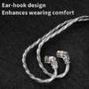 Flexible Silver Plated OFC 2Pin Earphone Cable Featuring 336Core Structure And Universal Compatibility 3.5mm Plugs