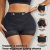 Pantaloncini di sicurezza in pizzo con controllo della pancia a vita alta da donna, mutandine modellanti post-parto, slip boxer sotto le gonne, biancheria intima, shapewear anti-arrotolamento