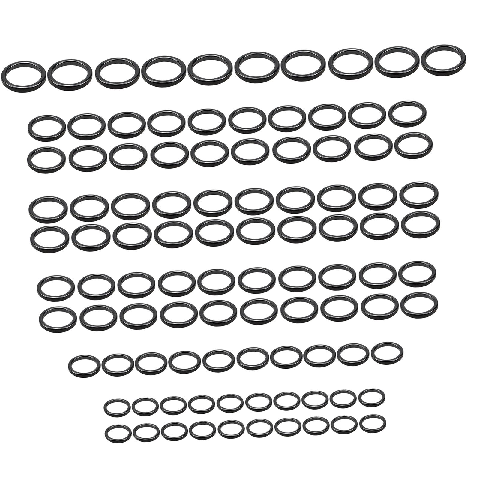 100 Pieces Fishing Rod Tips Replacement Kit Eye Rings Set Building Line Repair Fishing Rod Guides Repair Kit for Fishing Lovers чёрный
