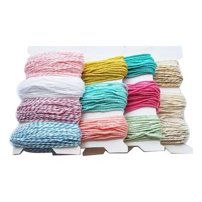 Colourful 1mm-2mm Cotton Twine Cords Macrame Rope String Thread Packing Decoration DIY