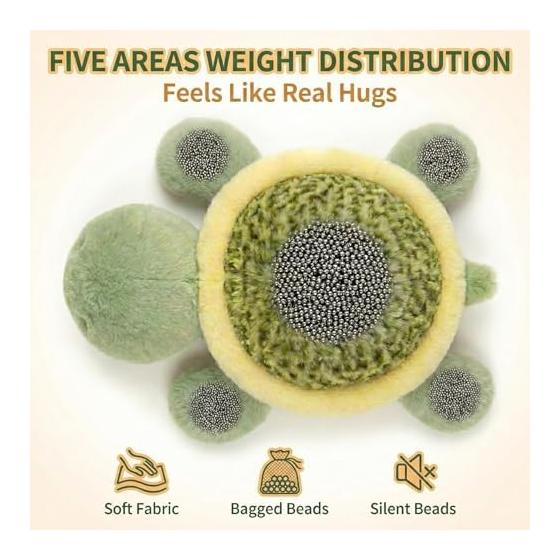 Plush Large Turtle Weighted Body Pillow Cute Stuffed Animal Chewy Hug Pillow Comfortable Fluffy Fluffy Funny Birthday Gift Celebration Christmas