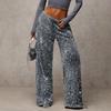 Women's Sparkle Wide Leg Pants with Drawstring Waist In Multiple Colors