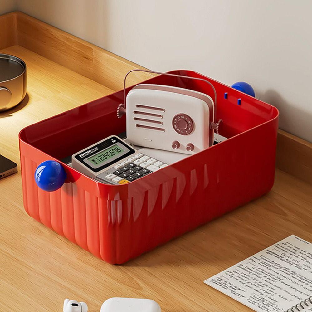 Stackable Desk Organizer Box Large Capacity Stationery Storage Rack Home Office