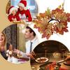 Fall Candle Ring Artificial Candle Garland Decor Mini Autumn Wreath Thanksgiving Candle Ring Holder For Bar Home Party
