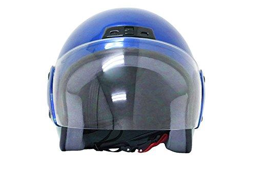 Bike Parts Center Jet Blue 7205 Freestyle Motorcycle Helmet (Head Circumference: 57cm-60cm)
