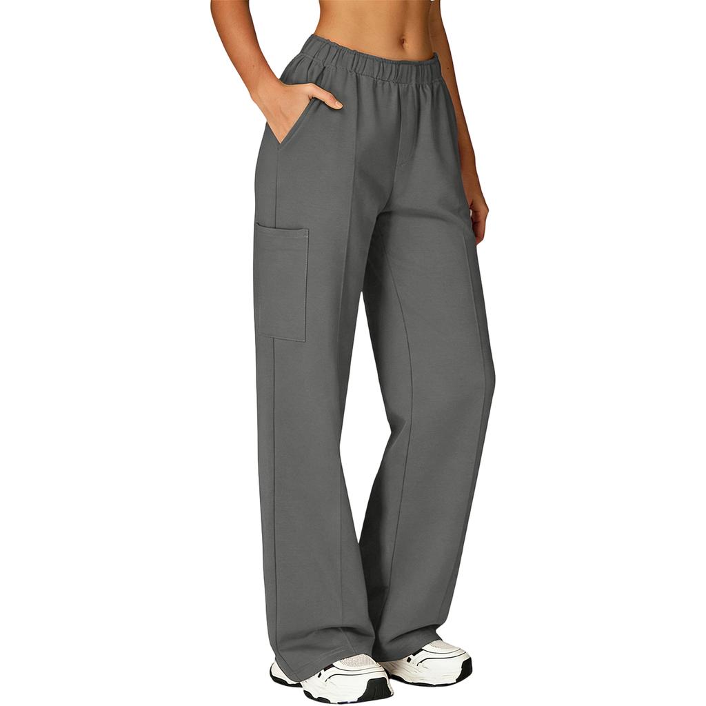 Pantalon Long Ample et Confortable pour Femmes et Pantalon de Travail Multi-Poches