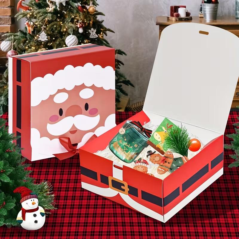 12Pcs Christmas cake packaging boxes Cute cartoon candy gift box Birthday paper gift box for holiday Birthday New Year