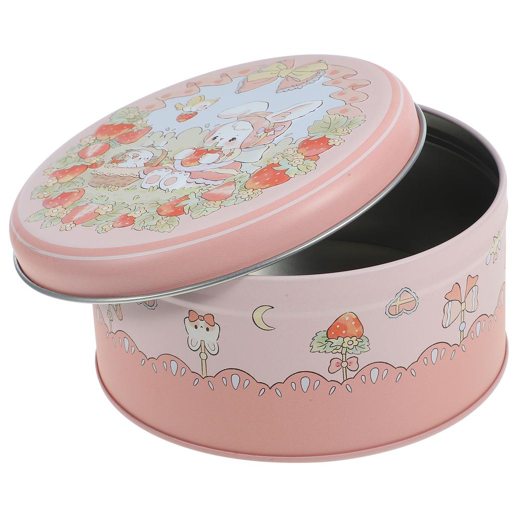 Bunny Cookie Jar Tin Packing Box Sugar Canister Tinplate Decorative Storage Boxes