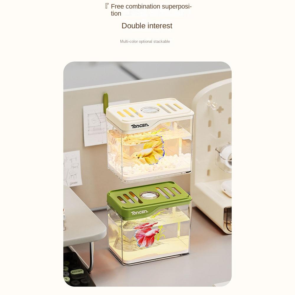 Resistant Falling Fish Tank Square Turtle Tank Ecologicals Tank  Ornamental Fish Decor