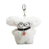 Furry Dog Keychain Plush Toy Pendant Keyring Stuffed Animals Key Rings Stylish Ornament for Bag Phones Keys Cameras