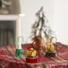 Red Green Candle Hplder Gingerbread Man Candlestick Mini Iron Christmas Candlestick