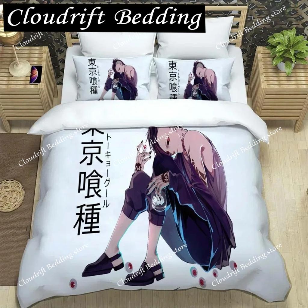 3D Print Japanese Anime Digital Printing Polyester Bedding Set For Boys And Girls Youth Fashion Bedding Set
