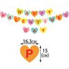 Heart Banner Hanging Garland Decorations, DIY Valentine's Day Decor for
