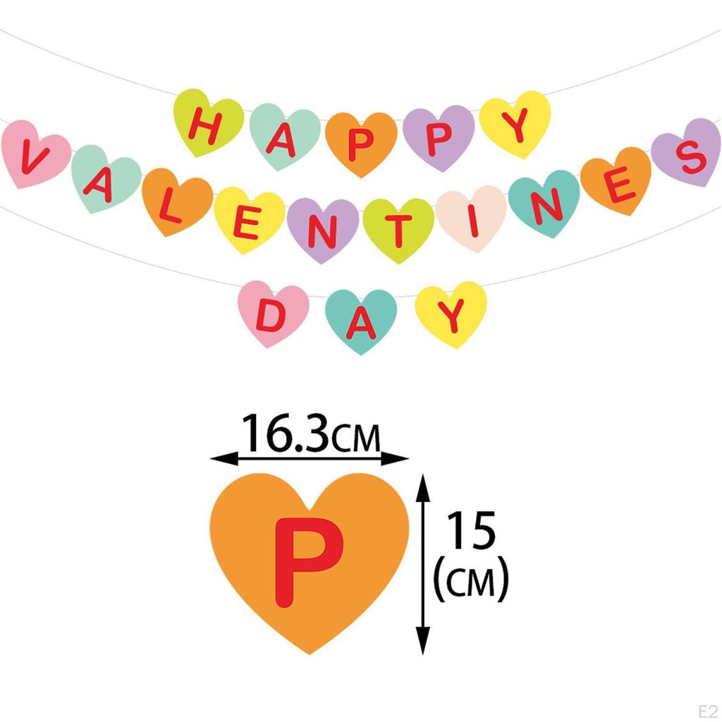 Heart Banner Hanging Garland Decorations, DIY Valentine's Day Decor for