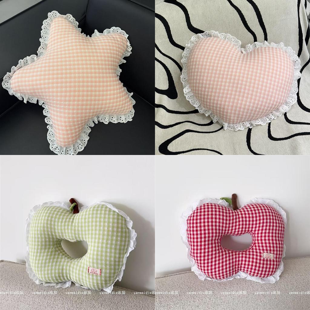 Apple Cushion Lumbar Support Office Chair Pillow With Cloud Pattern For Home Decor