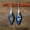 Bohemian Emperor Stone Leaf Pendant Earrings Popular Jewelry