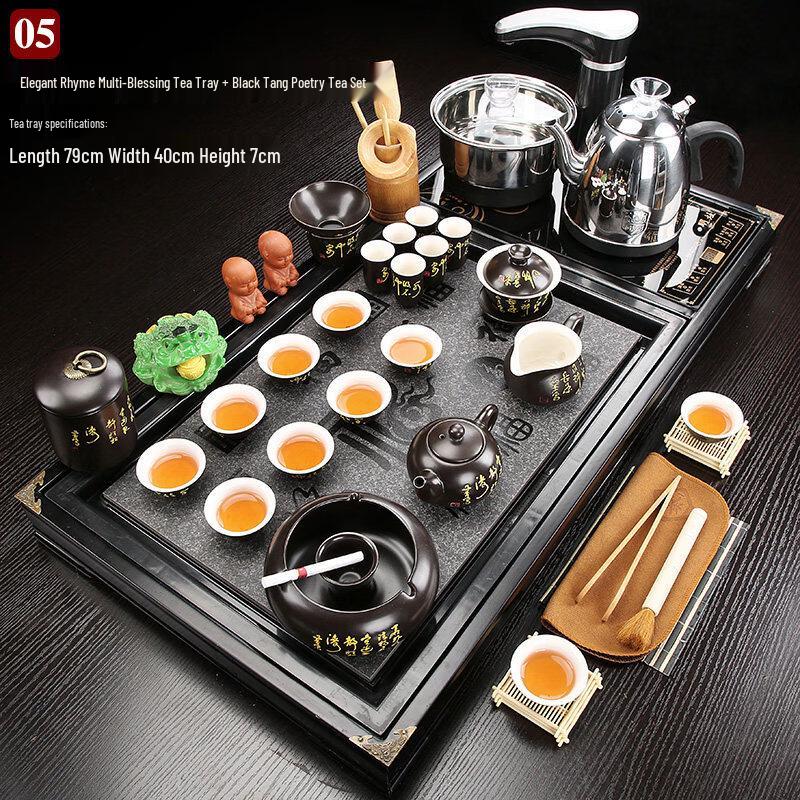 Chinese Ceramic Kung Fu Tea Set with Automatic Drainage