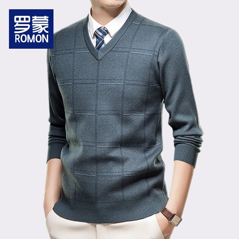 Romon Men s V-Neck Warm Pullover Sweater LZ25201 XL (175)