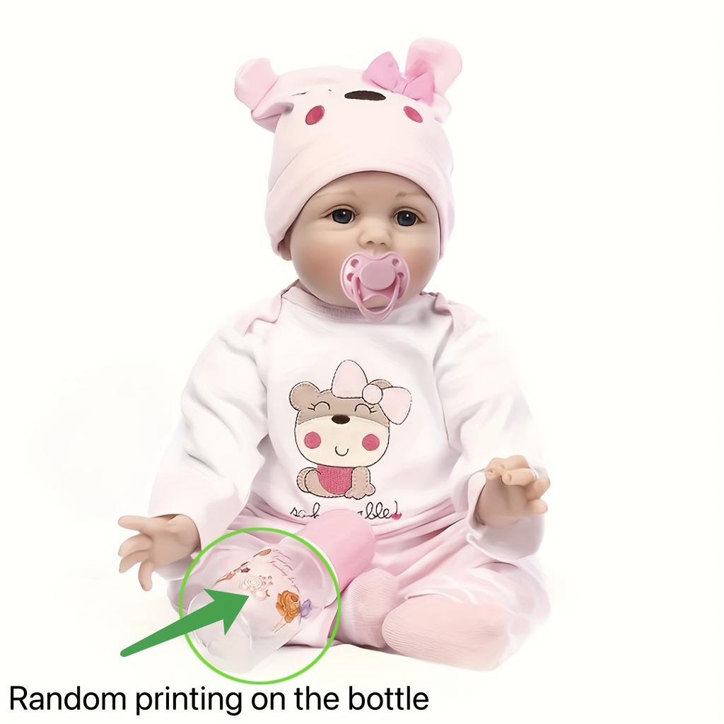 BZDOLL 55 CM 22 Inch Soft Vinyl Reborn Girl Baby Doll Toy Realistic Like Real Bebe Princess Toddler Dress Up Boneca