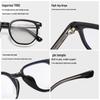 Trendy Unisex TR Large Frame Glasses with Anti-Blue Light Lenses - Personalized Japanese & Korean Style, Insertable Rod Design, Model 3003