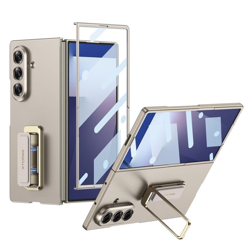 Ultra-thin Feel Good Wristband Brace Holder Tempered Glass Front Film Case for Samsung Galaxy Z Fold 7 Fold7 Lens Protect Cover