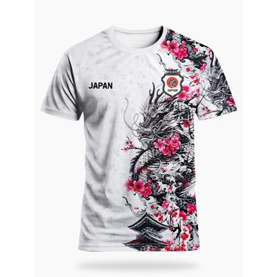 Camiseta de Fútbol Estilo Japonés Con Diseño de Logo Transpirable Secado Rápido Para Deportes Jóvenes Amantes de la Cultura Japonesa Regalo Deportivo Perfecto
