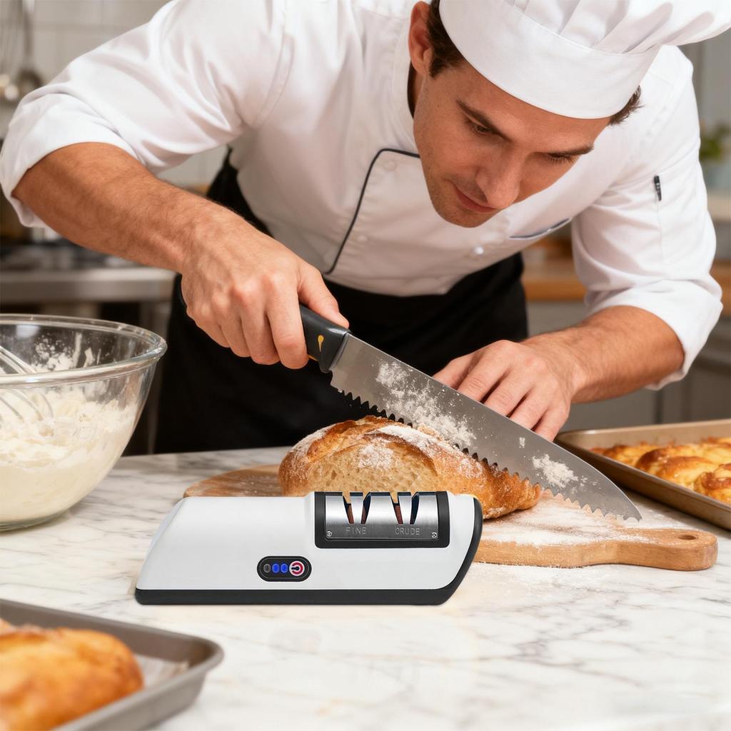 Cutter Sharpener 3-Stage Cutting Tool Grinding Stone Automatic USB Charging Electrical Cutter Sharpener For Polishing Razor