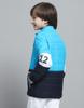 Monte Carlo Boys Solid Blue Mock Neck Full Sleeve Jacket