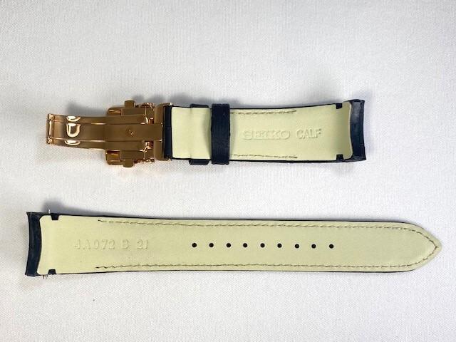 4A072PL SEIKO Premier 21mm Leather Calfskin for and other Strap, Embossed, Black, SNP084JC/ 7D48-0AL0 models.