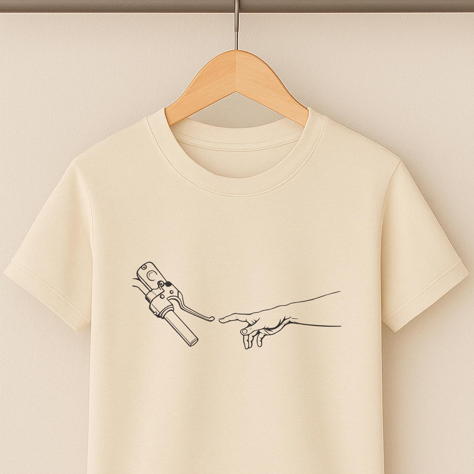 Motorcycle Handlebar Minimalist Biker T-Shirt, Rider Tee, Motorcycle Graphic Shirt, Two-Wheel Life Passion Top, Unisex Motorcycle Tee S