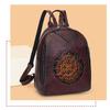 Women's Vintage Embossed PU Leather Backpack, Convertible 3-Way Casual Daypack, Lightweight Commuter Travel Backpack Purse