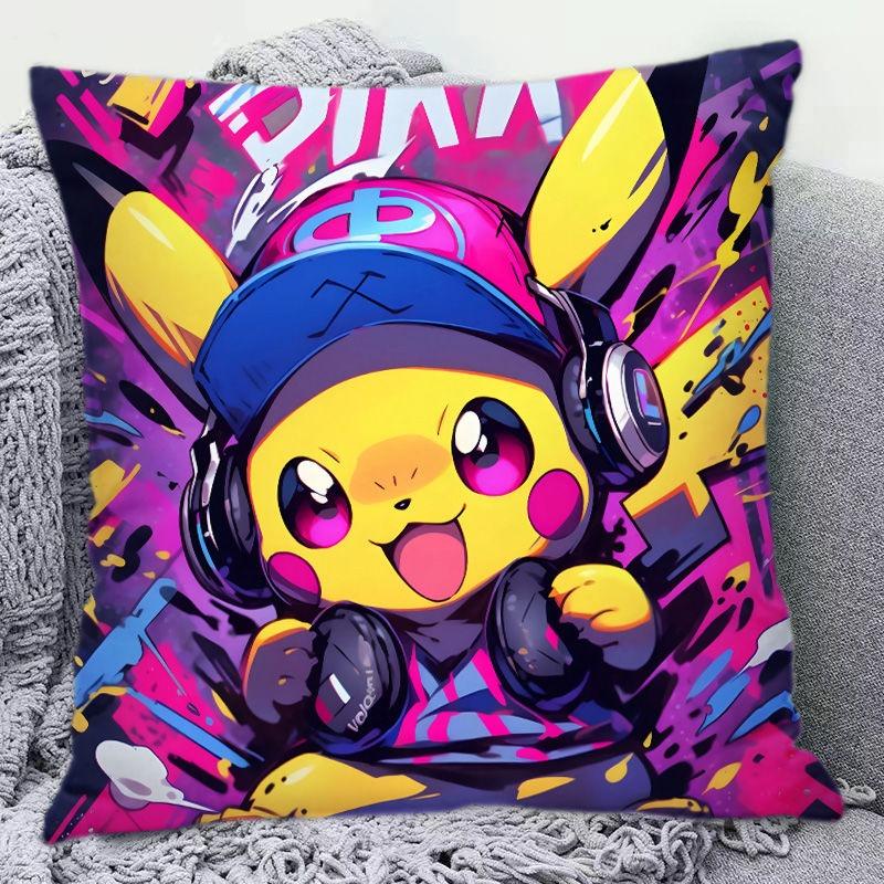 1 Stück niedlicher Pikachu Kissenbezug cooler Pikachu Kissenbezug Raumdekoration Kissenbezug Sofakissenbezug Heimdekoration