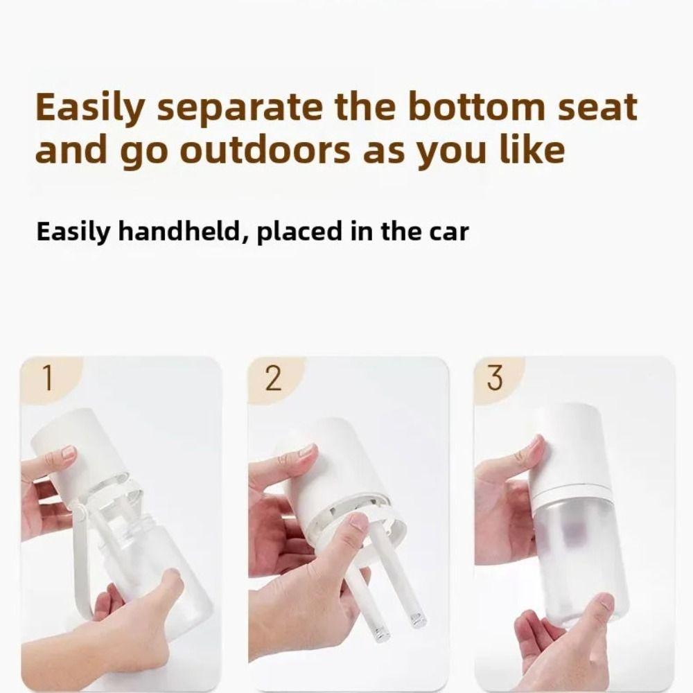 360° Drehbarer Mini-Luftbefeuchter 450ml Kabelloser Luftbefeuchter Desktop-Luftbefeuchter Nachtlicht