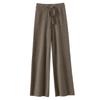Pantaloni larghi in lana da donna, a vita alta, pantaloni casual spessi snellenti autunnali e invernali