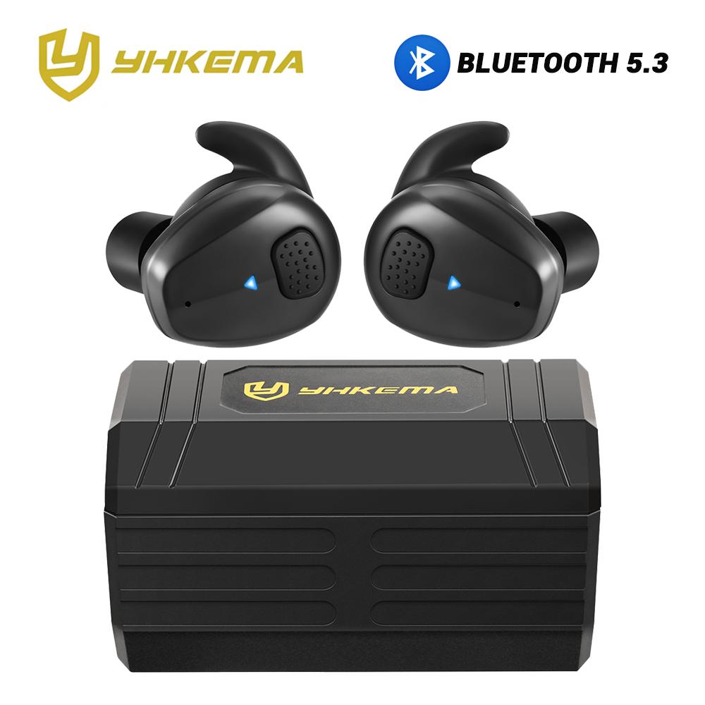 

YHKEMA Нові тактичні EB10 Bluetooth-навушники-вкладиші з шумопоглинанням, навушники-вкладиші для стрільби зі звукознімачем, навушники з шумопоглинанням чорний