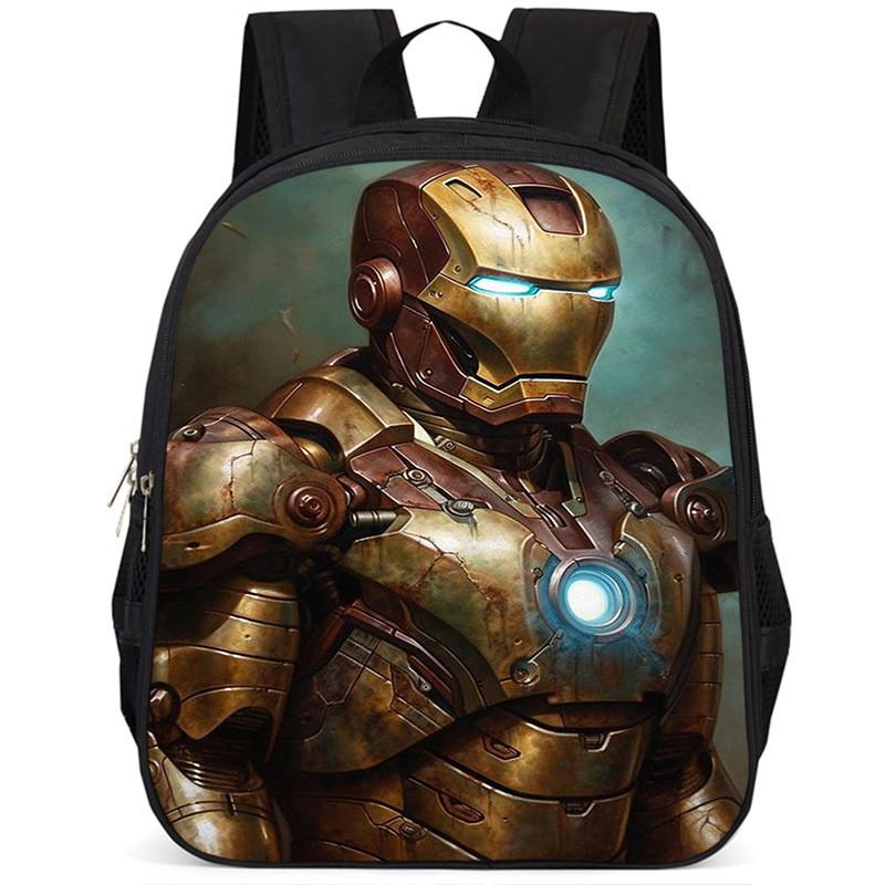 Stylowy plecak dla dzieci Iron Man 15 cali, duża pojemność, lekki, wykonany z tkaniny Oxford