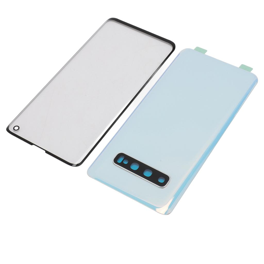 Back Glass Cover Replacement Housing Door Front Outer Lens Glass Screen for Galaxy S10 Pre Installed Camera Lens