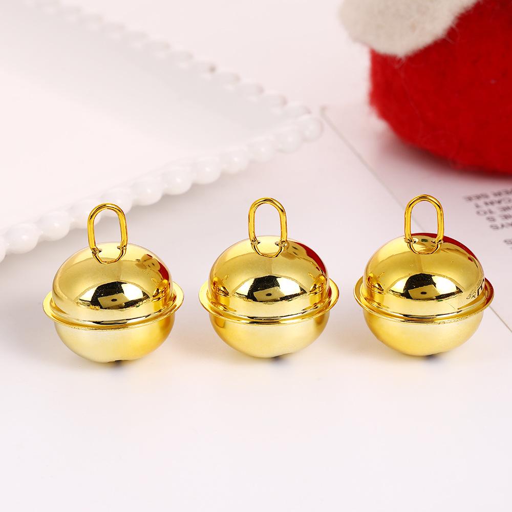 3CM Gold Large Hole Keychain and Pet Collar Bell Pendant - Christmas Decoration