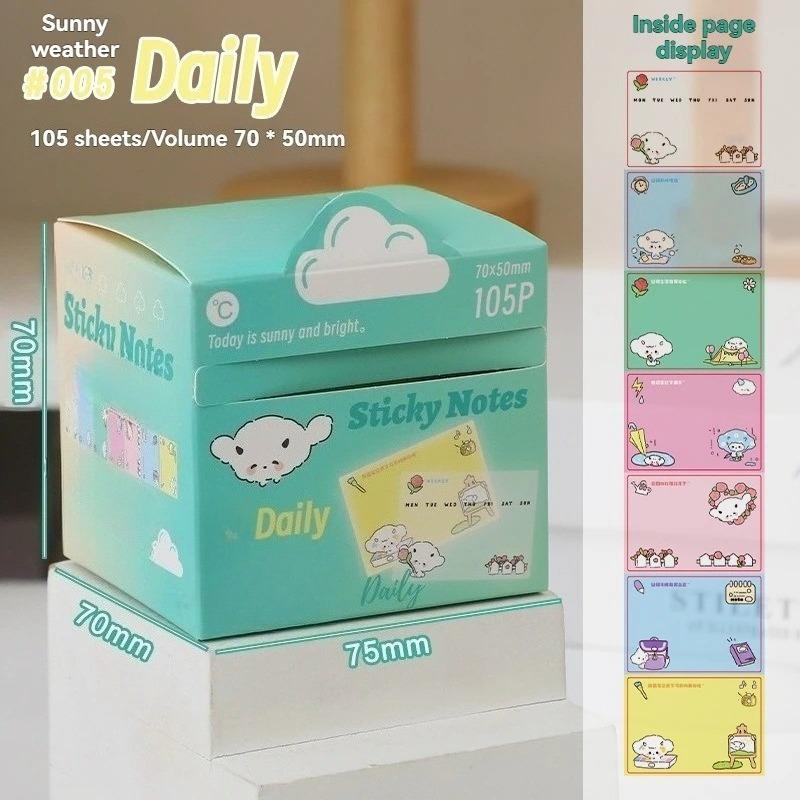 Transparent Pearlescent Pull Out Sticky Notes Stickers Notepads for Students Small Note Stickers for Marking