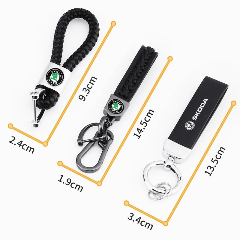 Car Braided Rope Keychain Keyring Key Holder Couple Gifts for Skoda SCALA Superb Octavia 2 3 A4 A5 Fabia Kamiq Kapoq Kodiaq Rapid