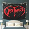 Adult Obituary Band Logo Death Metal Trucker  Tapestry Wall Hanging Aesthetic Home Decoration Tapestries for Living Room Bedroom