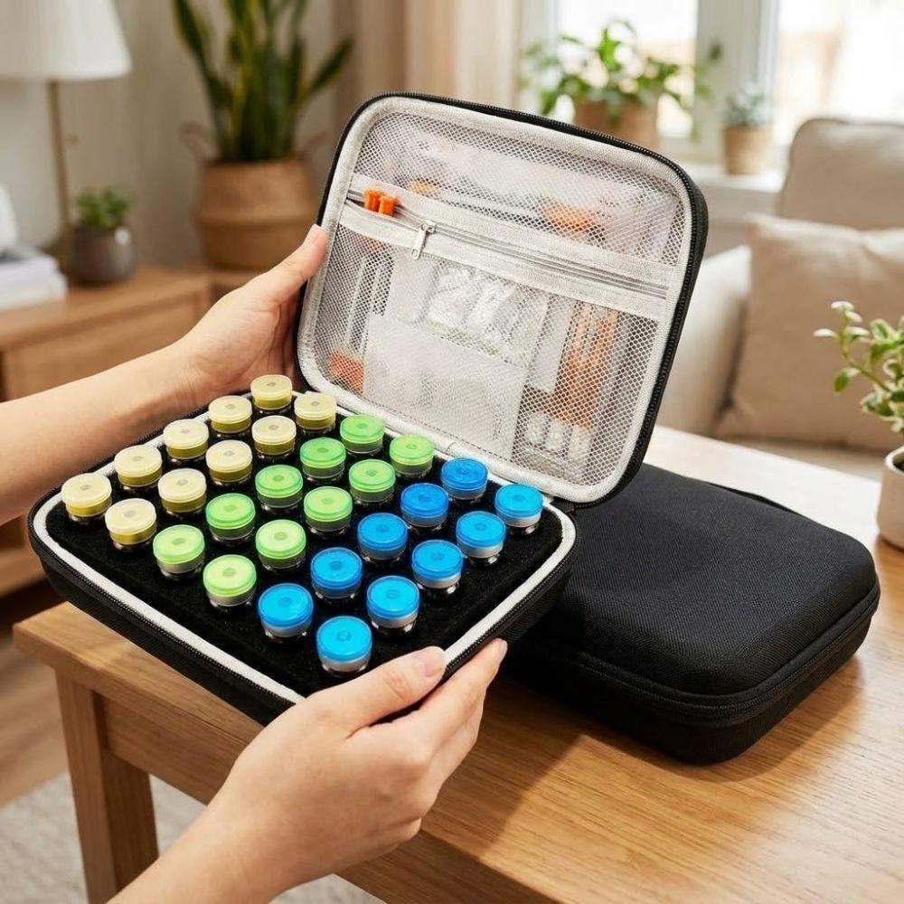 Handheld Insulin Vial Storage Case Foam Protective Insulin Carrying Case For Home Travel