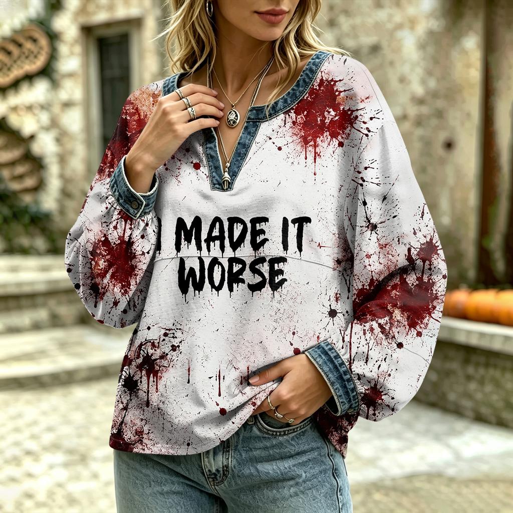 Top Casual da Donna a Maniche Lunghe per la Moda di Tutti i Giorni
