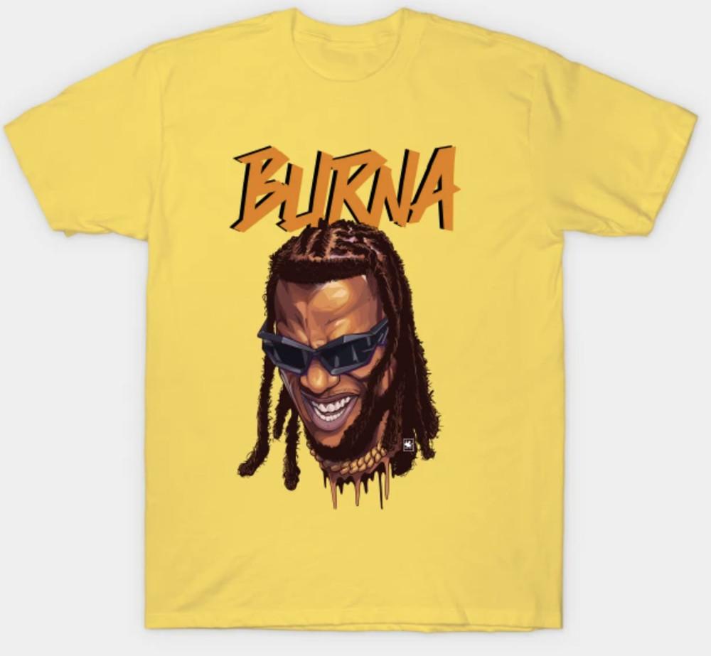 

Burna Boy Short Sleeve Mens Unisex S-3XL Yellow Fan Art Unisex T-Shirt XXXL
