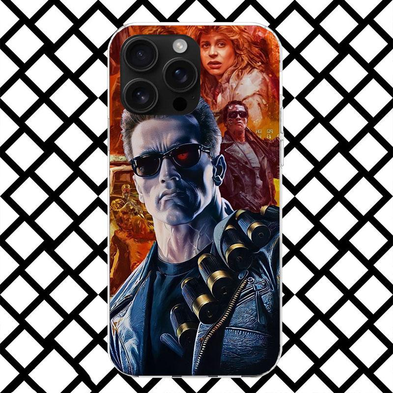 Arnold Schwarzenegger Terminator Pouzdro na telefon pro iPhone 17 Air 16 16E 15 14 Plus 13 Mini 12 11 Pro Max 7 8 + SE 2020 Měkký kryt F