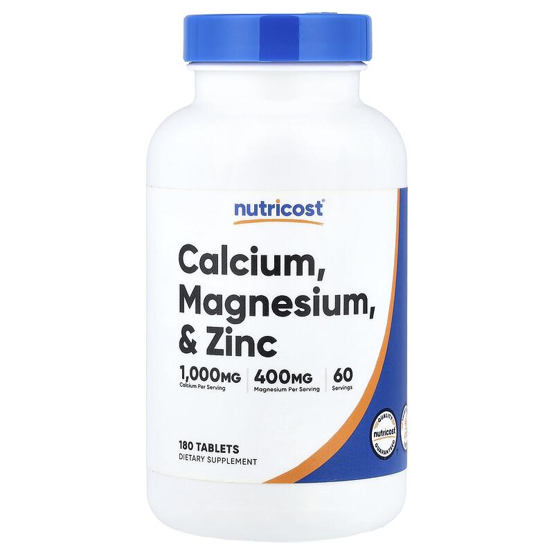 Calcium, Magnesium, & Zinc, 180 Tablets