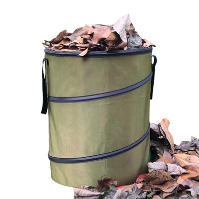 Leaf Trash Can with Storage Bag Folding Garden Garbage Bin Waterproof Portable Trash Can for Camping Gardening Yard Waste