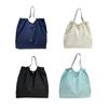 Shopping Bag Waterproof Nylon Fabric Large Capacity Foldable Single Shoulder Bag Travel-friendly Shopping Tote Bag