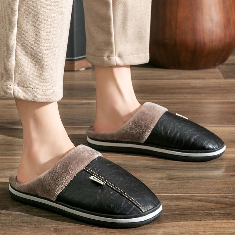 Comfortable Men's House Slippers with Memory Foam Effect for the Home. Warm In Winter, Soft and Lined with Plush.